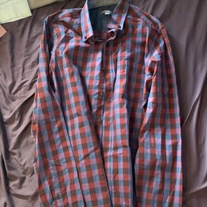 Checkered button down shirt